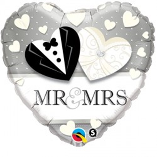 Mr & Mrs Helium Balloon - Perfect Gift